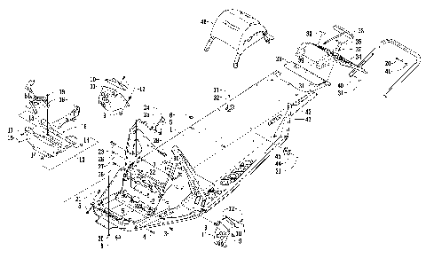 CHASSIS, REAR BUMPER, AND SNOWFLAP ASSEMBLY [91925]