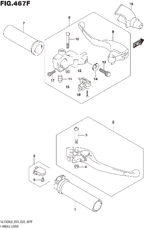 HANDLE LEVER (VL1500TL8 E28)