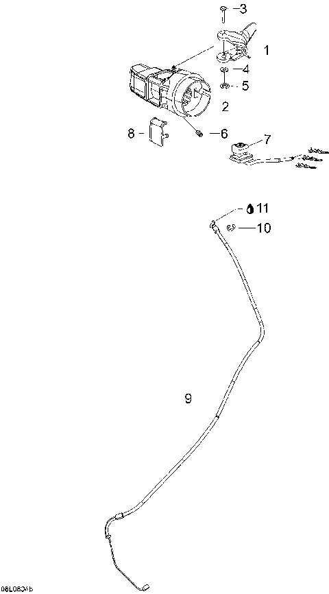 01- Throttle Handle And Housing