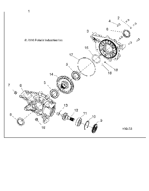 DRIVE TRAIN, REAR GEARCASE INTERNALS - A19S6E57R1 [100453]