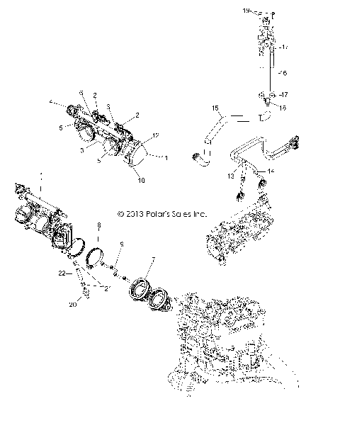 ENGINE, THROTTLE BODY and INJECTOR - Z14JT9EFX (49RGRTHROTTLEBODY14RZR900)