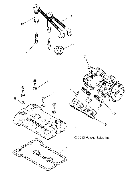 ENGINE, THROTTLE BODY AND VALVE COVER - Z16VDE99FM/NM (49RGRTHROTTLEBODY14RZR1000)