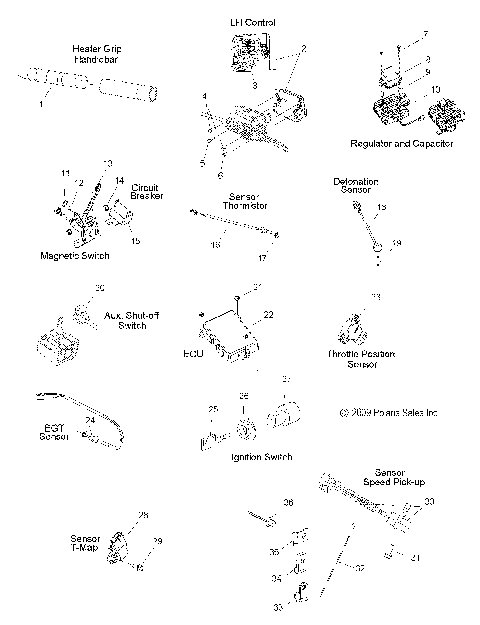 ELECTRICAL, SWITCHES, SENSORS and COMPONENTS - S10PT6HSL/HSM/HEM (49SNOWELECT10600TRG)