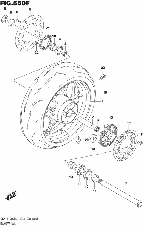 REAR WHEEL (GSX-R1000RZL7 E33)