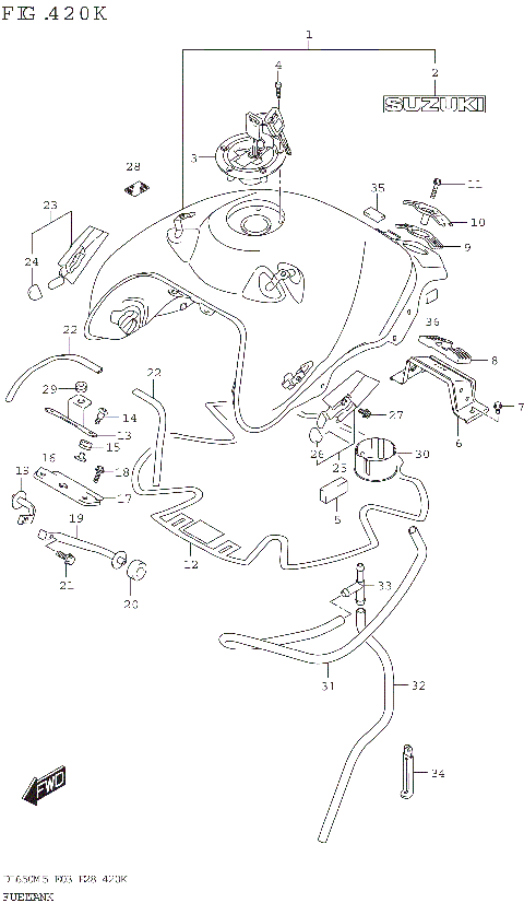FUEL TANK (DL650A:E33)