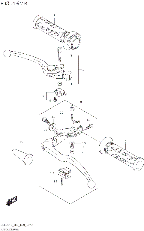 HANDLE LEVER (DL650XA)