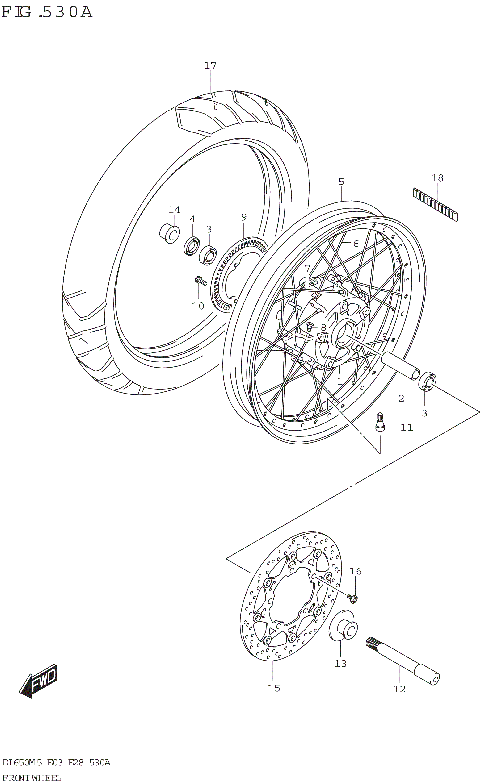 FRONT WHEEL (DL650XA)