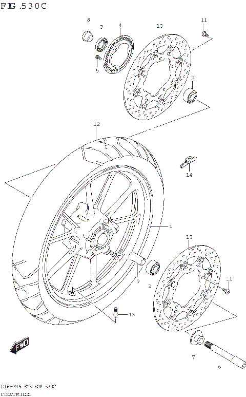 FRONT WHEEL (DL650A)