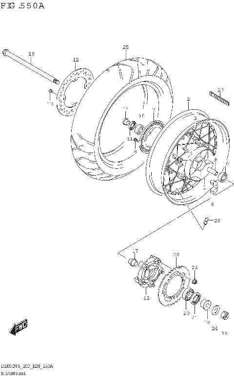 REAR WHEEL (DL650XA)