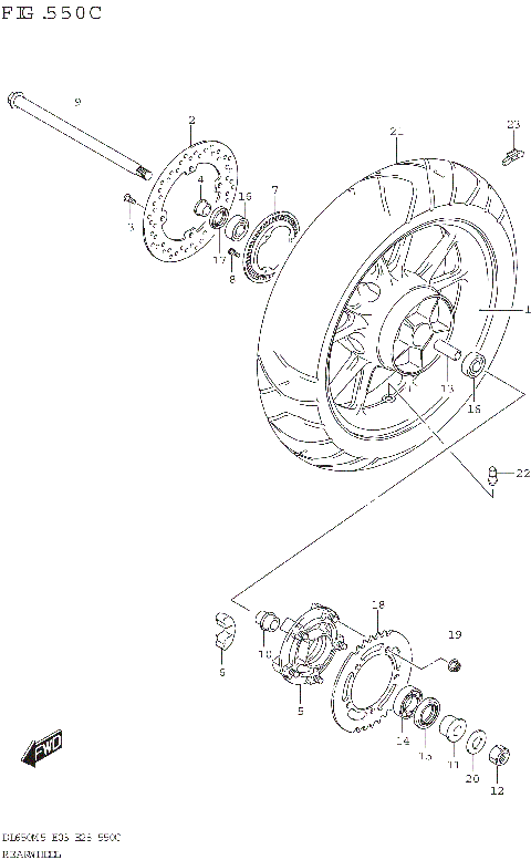 REAR WHEEL (DL650A)