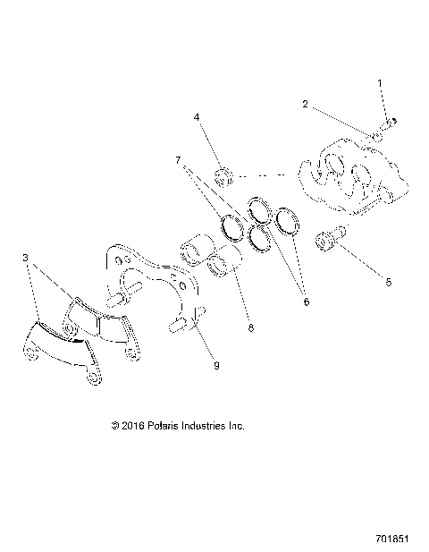 BRAKES, REAR CALIPER - R18RVAD1B1 (701851)