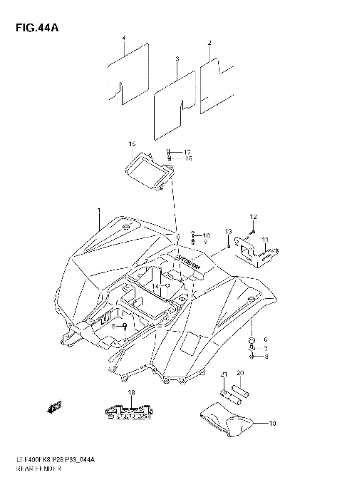REAR FENDER (LT-F400FL0)