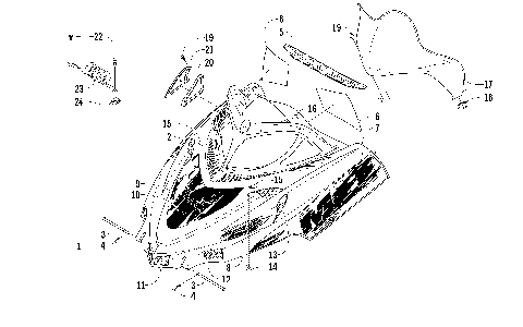 HOOD AND WINDSHIELD ASSEMBLY [88416]