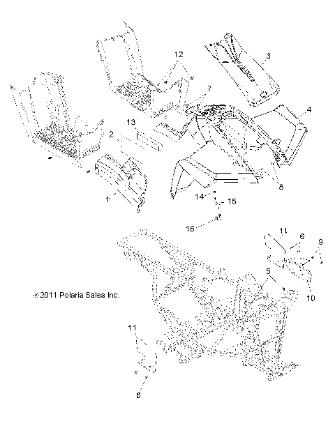 BODY, FRONT CAB and SIDE PANELS - A13EA32FA (49ATVCAB12BOSSI)