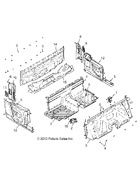 BODY, FLOOR, REAR - R14WH88A/9EA ALL OPTIONS (49RGRFLOOR14CREWRR)