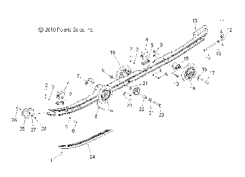 SUSPENSION, RAILS - S12PU7ESL/EEL (49SNOWSUSPRAIL11FSWIDE)