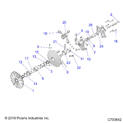 DRIVE TRAIN, PRIMARY CLUTCH - R20RSE99AA/AP/AX/A9/BA/BP/BX/B9 (C700642)
