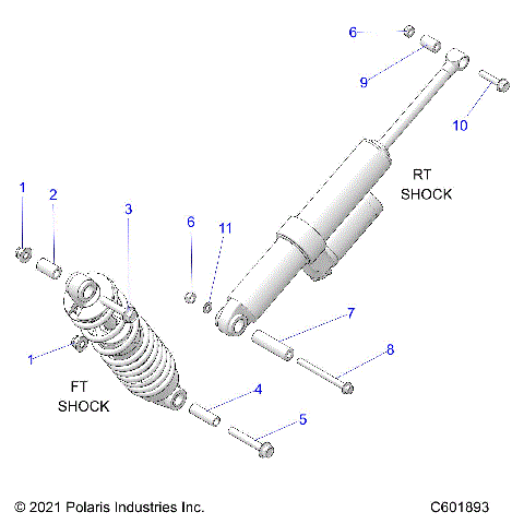 SUSPENSION, SHOCK MOUNTING, REAR SUSP. - S22TDL6KSA (C601893)