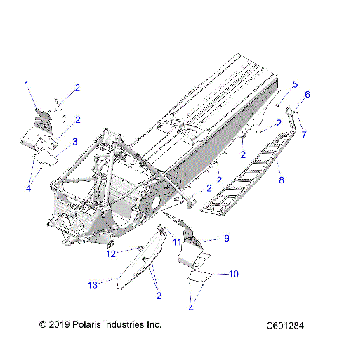 CHASSIS, CLUTCH GUARD/FOOTRESTS/RUNNING BOARDS - S21ELS8RS/8RE (C601284)