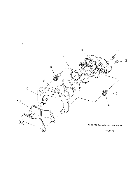 BRAKES, FRONT CALIPER - R16RCA57A1/A4/B1/B4 (700479)