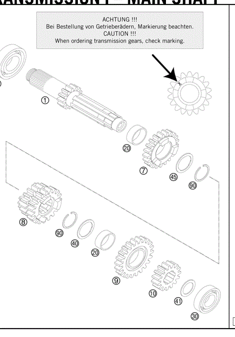 TRANSMISSION I – MAINSHAFT 
