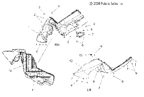 BODY, FENDERS, LH/RH - S12PP7FSL (49SNOWFENDERS09FSTRG)