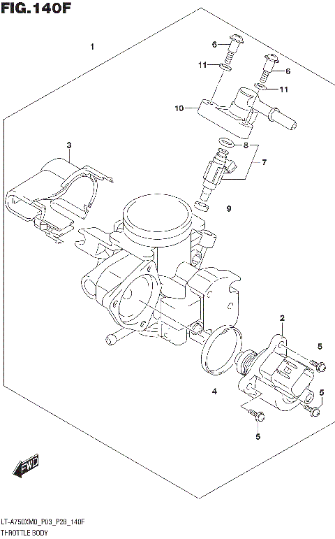 THROTTLE BODY (LT-A750XPM0 P33)