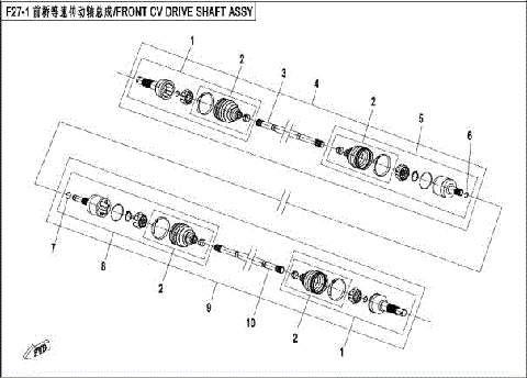 FRONT CV DRIVE SHAFT ASSY. (ODM)
