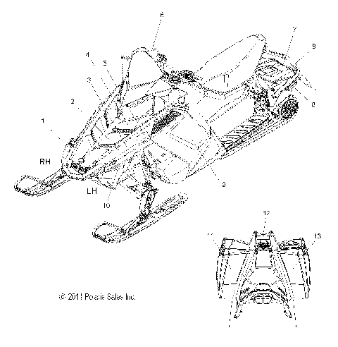 BODY, DECAL, RETRO - S12BP6 ALL OPTIONS (49SNOWDECAL12600PRORETRO)