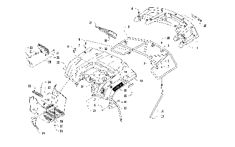 REAR BODY, RACK, AND TAILLIGHT ASSEMBLY [301923]