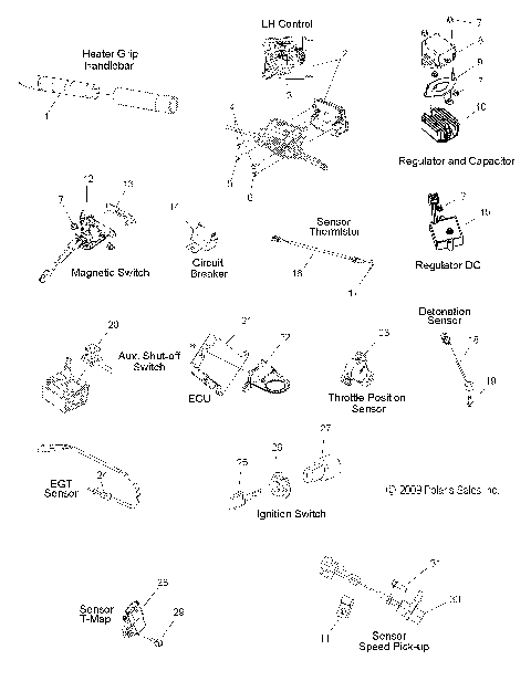 ELECTRICAL, SWITCHES, SENSORS and COMPONENTS - S10BF6KSL/KSA/KEA (49SNOWELECT10PR)