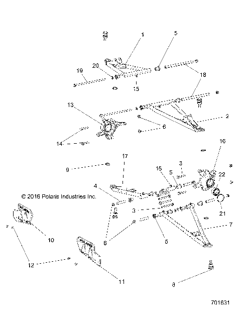 SUSPENSION, FRONT - R17RTE87FU/F1/S87CU/C1/FU/F1 (701631)