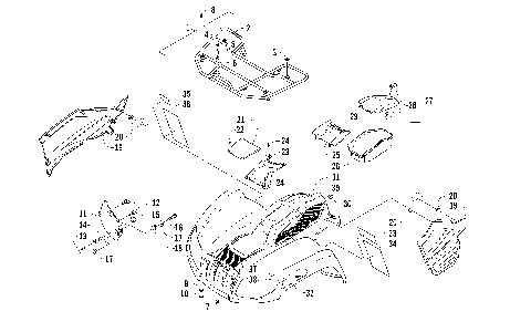 FRONT RACK, BODY PANEL, AND HEADLIGHT ASSEMBLIES [94082]