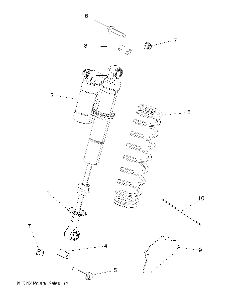 SUSPENSION, SHOCK, REAR, MOUNTING - A13GH8EFK (49ATVSHOCKMTG7043856)