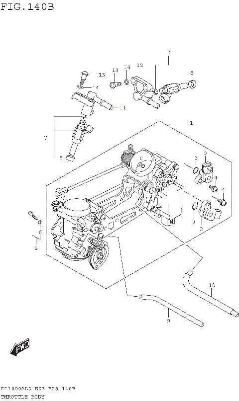 THROTTLE BODY (DL1000AL5 E28)