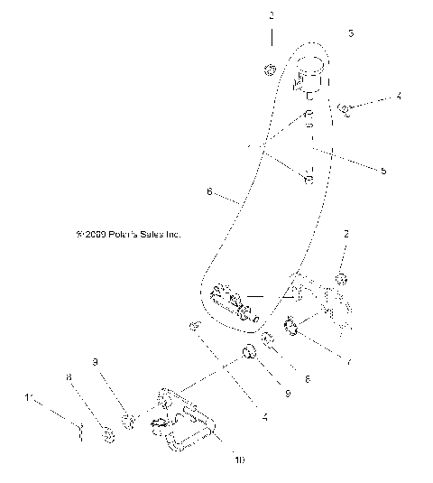 BRAKES, PEDAL and REAR MASTER CYLINDER - A10MH50AJ/AX/AZ (49ATVBRAKEFOOT10SP500)
