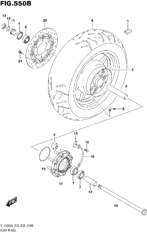 REAR WHEEL (VL1500BL8 E28)