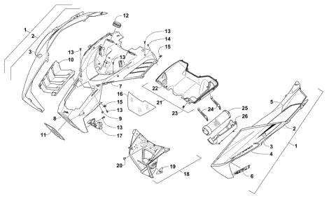 HOOD AND AIR INTAKE ASSEMBLY