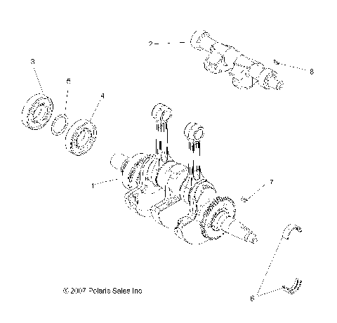 ENGINE, CRANKSHAFT and BALANCE SHAFT - A08DN76FC (49ATVCRANKSHAFT08SP800EFI)