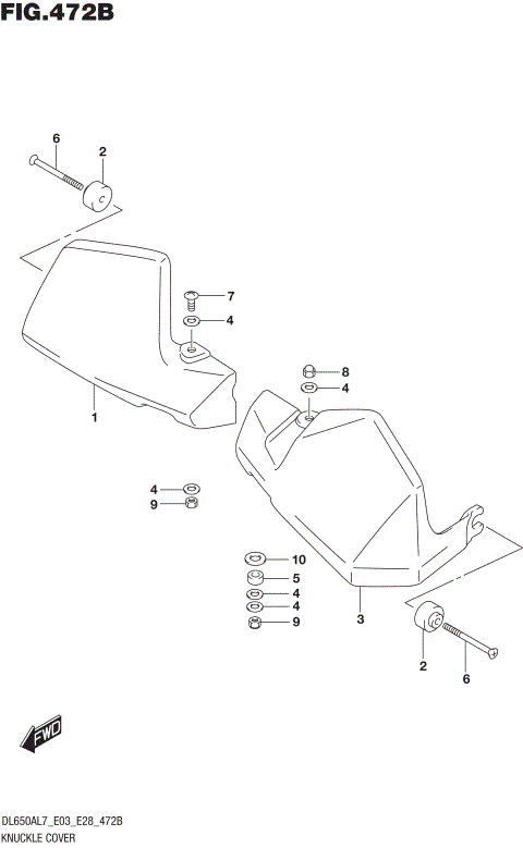 KNUCKLE COVER (DL650XAL7 E28)