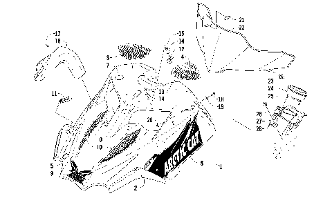 HOOD AND WINDSHIELD ASSEMBLY [90476]