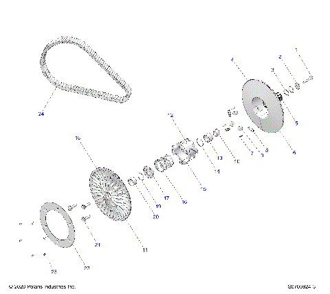 DRIVE TRAIN, SECONDARY CLUTCH