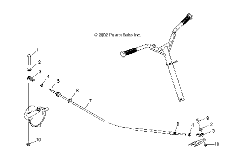 STEERING CABLE - W035303CA/CB/IA/IB (4981068106A12)