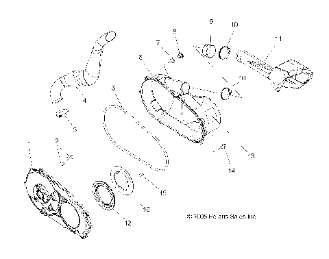 CLUTCH COVER - A07TH50EA (49ATVCLUTCHCVRX2500EFI)