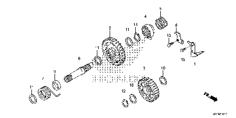 KICK STARTER SPINDLE