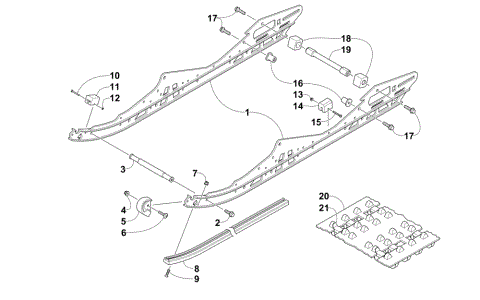 SLIDE RAIL AND TRACK ASSEMBLY