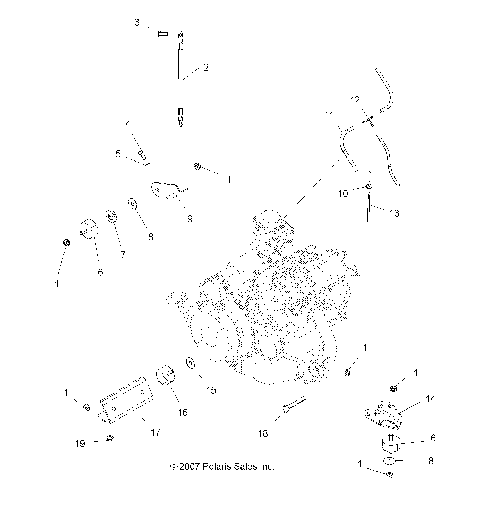 ENGINE, MOUNTING - A08BA32AA (49ATVENGINEMTG08TB)