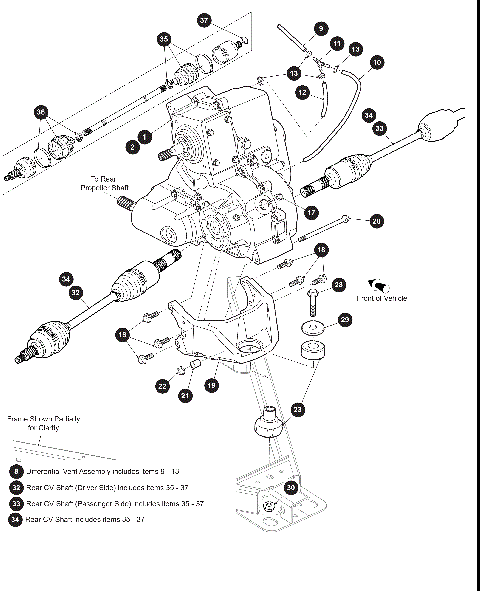 REAR DRIVE GEARCASEAXLES
