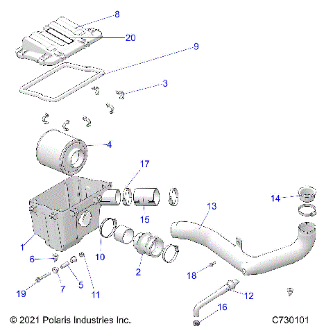 ENGINE, AIR INTAKE SYSTEM - R24MAA57F1/MASC1/F1/C9/F9/CK (C730101)