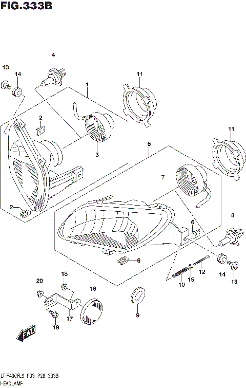 HEADLAMP (LT-F400FL9 P28)
